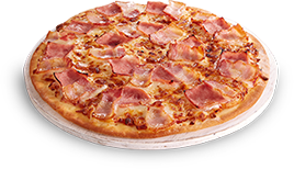 Resultado de imagen de foto pizza bacon y queso telepizza
