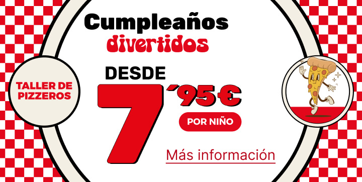 Cumpleaños divertidos desde 7,95€ por niño. Taller de pizzeros.