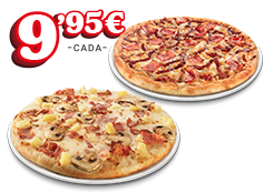 2 pizzas médias (até 5 ingr)