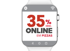 Exclusivo Online: Desconto de 35% em pizzas individuais, médias e familiares!