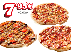 3 pizzas médias (até 5 ingr)
