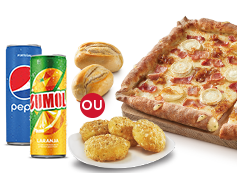 2 Pães Alho Simples ou 4 Bites Camembert + 1 Quad-Roller (até 4 ing) + 2 Bebidas 33cl