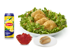 Salada + Bebida + Pão Alho Simples ou Gelatina